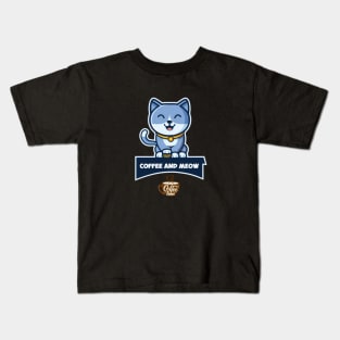 Coffee And Meow Kids T-Shirt